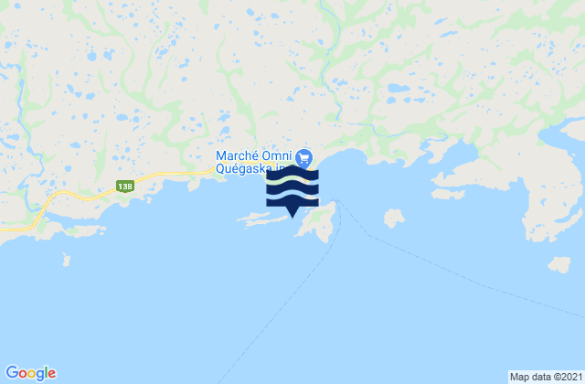 Mappa delle Getijden in Île de Kegaska, Canada
