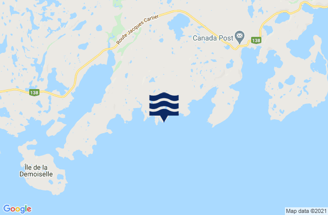 Mappa delle Getijden in Île du Caplan, Canada