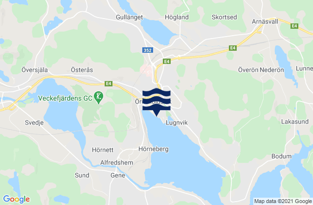 Mappa delle Getijden in Örnsköldsvik, Sweden
