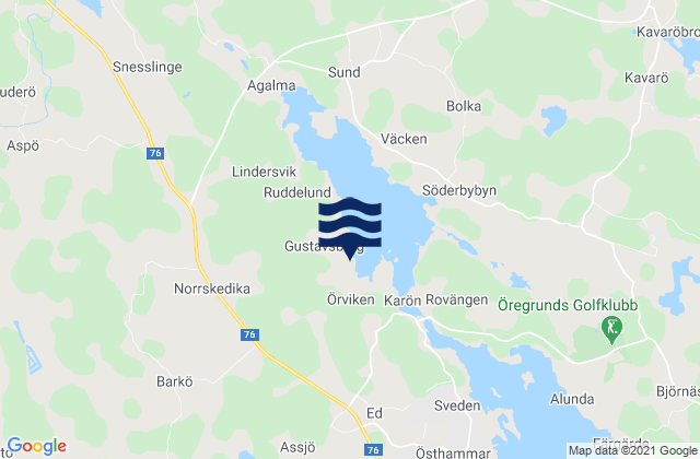 Mappa delle Getijden in Östhammars Kommun, Sweden