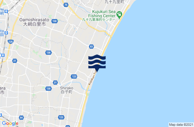 Mappa delle Getijden in Ōami, Japan