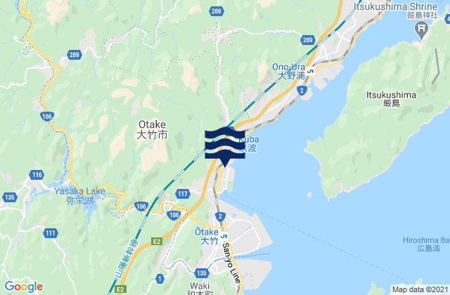 Mappa delle Getijden in Ōtake-shi, Japan